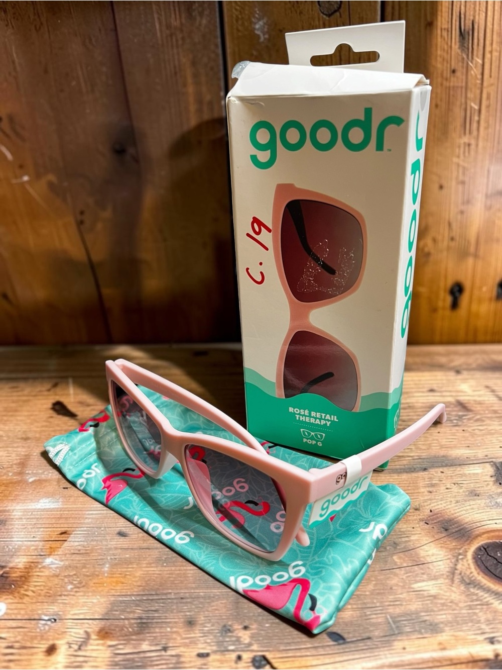 goodr Rose Retail Therapy Pink Sunglasses for Women